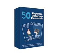 flashcardz - 50 cartas de habilidades de afrontamiento | Comportamiento dialéctico, mazo para afirmaciones, trampas de pensamiento y distorsiones cognitivas