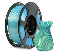 Flashforge - Filamento de seda bicolor amarillo y azul, coextrusión 2 en 1, 1,75 mm, filamento para impresora 3D, bobina de 1 kg, precisión dimensional +/- 0,02 mm, seda PLA que cambia de color