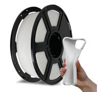 Flashforge Filamento flexible para impresora 3D, filamentos de impresión 3D, 1 kg, precisión dimensional de carrete, +/- 0,02 mm, respetuoso con el medio ambiente, sin humo y sin olor (blanco)
