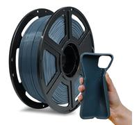 Flashforge Filamento flexible para impresora 3D PLA de impresión 3D, bobina de 1 kg, precisión dimensional +/- 0,02 mm, respetuoso con el medio ambiente, sin humo y sin olor (gris, PLA flexible)
