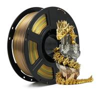 FLASHFORGE Filamento para impresora 3D de seda brillante, cambio rápido de color, arcoíris, multicolor, PLA, 1,75 mm, 1 kg de bobina (2,2 lbs), estructura de seda y ultra alto brillo, seda metálica