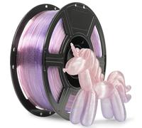 Flashforge Filamento PLA Crystal Rainbow para impresora 3D de 1.75 mm, material de impresión 3D, precisión dimensional de carrete +/- 0.02 mm, se adapta a la mayoría de impresoras FDM/FFF (delfín rosa