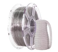 FLASHFORGE Filamento PLA de 1,75 mm brillante transparente para impresora 3D con purpurina colorida, bobina de 1 kg, precisión dimensional +/- 0,02 mm, filamento de impresión 3D brillante para un