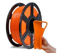 Flashforge Filamento PLA Flexible para Impresora 3D, Filamentos para Impresora 3D, Bobina de 1 kg, Precisión dimensional +/- 0,02 mm, Ecológico, Sin humo y sin olor (naranja, PLA flexible)