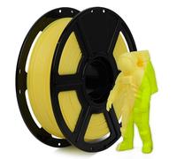 FLASHFORGE Glow-in-The-Dark Rapid Filamento PLA de 1,75 mm, de alto flujo rápido, filamento para impresora 3D, amarillo brillante, máximo 500 mm/s, impresión de alto brillo y efecto luminoso de larga