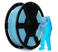 FLASHFORGE Glow-in-The-Dark Rapid Filamento PLA de 1,75 mm, de alto flujo rápido, filamento para impresora 3D, azul brillante, máximo 500 mm/s, impresión de alto brillo y efecto luminoso de larga