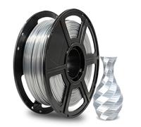 FLASHFORGE Silk Filament PLA para impresora 3D, 1,75 mm, 1 kg, Filamento de alta precisión (plateado), respetuoso con el medio ambiente y sin blíster