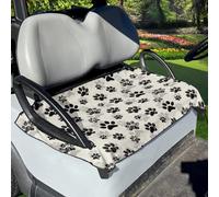 Flashideas Fundas de asiento para carrito de golf con estampado de huellas de perro, manta de poliéster fácil de instalar y limpiar, protege tu asiento de coche de golf y adecuada para todas las