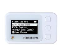 Flashiibo Emulador NFC Pro, emulador de Etiquetas NFC, más de 3000 guardados, reescritura ilimitada, regeneración automática de UID, batería Recargable, Pantalla OLED de 1.4 Pulgadas, Compatible con