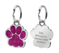 Flashing Metal Dog Cat ID Tags Personalized Anti-lost Pet Name Phone Number Tags Pendant Pet Collar Accessories,B