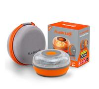 FlashLED SOS Luz Emergencia V16 Conectada Homologada, Autorizada por la DGT, Tarjeta SIM y SERVICIO DE DATOS HASTA 2038, Base Imantada, Resistencia al Agua y Polvo IP54, INCLUYE FUNDA