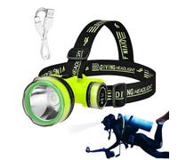 Flashlight de buceo LED a prueba de faro subacuático, proyector recargable | Función de carga USB, 2 modos luminosos, luz de buceo para natación, senderismo, búsqueda de cuevas, camping