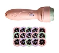 Flashlight Projector, 120 Patterns Cartoon Torch Light Toys, Adorable Fine Motor Skill Learning Plush for Childrens, Preschool Projector Toy, Kids Over 18 Months, 13x6.7x4 Inches