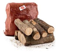 FlashPrix - 8kg de Leña de Encina Ecológica Cortada en Troncos Medianos para Uso en Barbacoa, Chimenea, Caldera y Estufa (8Kg Leña de Encina)