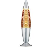FlashPrix Lampara de Lava Purpurina Glitter Destellos color Amarillo, 40 cm de Altura, Base Gris