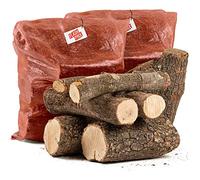 FlashPrix Leña Encina Seca Ecológica Cortada en Troncos Medianos para Barbacoa, Chimenea, Caldera y Estufa, 24Kg