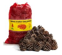 FlashPrix Piñas Encendido Ecológicas, Secas y Grandes para Barbacoa, Chimenea, Caldera y Estufa, 32L