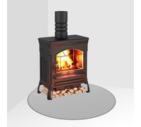 FLASLD Alfombra Ignifuga de Fibra de Vidrio y Silicona para Chimenea y Estufa - Protector de Suelo