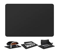 FLASLD Alfombrilla de barbacoa ignífuga e impermeable para debajo de Blackstone, protege tu mesa de preparación y mesa de parrilla al aire libre, resistente al calor (negro, 41 x 61cm)