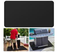 FLASLD Alfombrilla para Parrilla de 81x152 cm, Alfombrillas ignífugas de Doble Cara a Prueba de Aceite para Hoguera, Tapete Multiusos ignífugo para Uso en Interiores o Exteriores