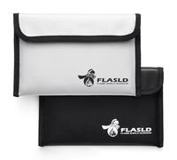 FLASLD Bolsa Ignifuga Carteras Ignífugas 20 x 12.7 cm, 2 Piezas Bolsa Pequeña para Documentos Ignífuga, Juego de Bolsas Seguras Impermeables para Objetos de Valor,Pasaporte