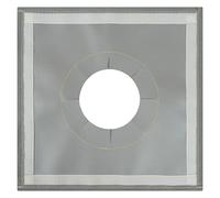 FLASLD Gato de estufa para tienda de campaña de 30 x 30 cm con agujero expandible de 4 a 6 pulgadas, kit de gato para estufa de camping a prueba de fuego gris para tienda de campaña de lona