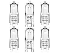 Flaspar Lámpara de halógeno G9, 230V 2800K Dimmable Blanco Caliente 25W, Lámpara horno, Lámparas de techo, Lámparas lámpara
