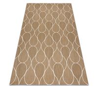 FLAT 49379265 Alfombra de sisal Gotas - color paja beige natural cuerda 120x170 cm
