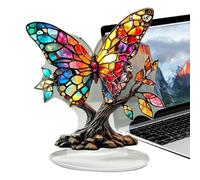 Flat Acrylic Statue Ornament - 3.94 Inches Modern Home Décor Accessory with Stand Base for Living Room, Bedroom, or Office Display, Decorative Art Piece for Desk, Mantel, Kitchen, and Window Decoratio