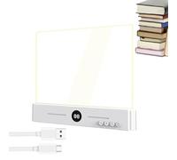 Flat Book Light, Rechargeable LED Panel, 7.28x0.94x6.02 Inches Reading Lamp Grip, Portable Dimmable Fixture with Balance, Modern Bedside Accessory with Style Finish, Home Accessories for Camping Study