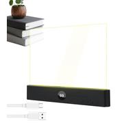 Flat Book Light - Rechargeable Portable Dimmable LED Panel, Slim Foldable Reading Lamp with Adjustable Brightness, Lightweight Compact Design, Ideal for Bedtime Night Library Bedroom Home Travel Dorm