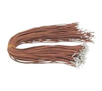 Flat Braided Leather Cord, 10 Pcs Black Brown 50cm For DIY Necklace Bracelet Making