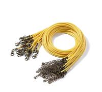 Flat Braided Leather Cord, 10 Pcs Multicolor Wax Rope Necklace 1.5-2.0mm x 50cm With Lobster Clasp(Unique Colour,2.0mm x 50cm)