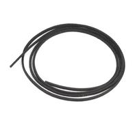 Flat Braided Leather Cord, 5M Rope Multicolor For DIY Jewelry Bracelets Necklace Keychain(Black)