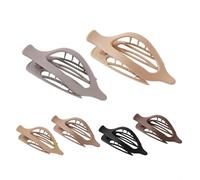 Flat Claw Clips - Retro Claw, Sturdy Grip | French Style Barrette Set, 6 soportes de pelo plano, clips duraderos para managing thin and thick hair during casual or formal styling rutinas