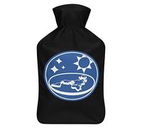 Flat Earth - Botella de agua de goma con cubierta de felpa suave, bolsa de agua caliente para invierno, manos y pies, protección contra el frío, 1000 ml