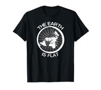 Flat Earth Camiseta Hombre Tierra Plana S Manga Corta Negra S