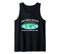 Flat Earth Society - Camiseta con diseño de Globo para Todos los Miembros Camiseta sin Mangas