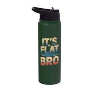 Flat Earth Society Flat Earther - Es Flat Bro Stainless Steel Insulated Water Bottle