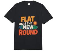 Flat Earth Society Flat Earther - Flat Is The New Round Comfort Colors Adult Heavyweight T-Shirt