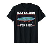 Flat Earth Society Flat Friends For Life Flat Earthers Camiseta