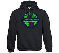 Flat Earth Society Members All Around The Globe - Sudadera con capucha, Negro, XXL