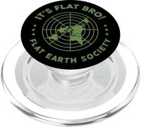 Flat Earth Society Su Flat Bro Flat Conspiracy Map Theory PopSockets PopGrip para MagSafe