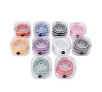 Flat Elastic Bracelet String Cord 10 Rolls Stretchy Beading Thread for Jewelry Making Bracelets Necklaces Polyurethane 0.8mm 100 Yards 10 Colors