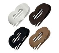 Flat Hair Clips For Women, 4 Pieces Barrettes Non Slip For Thick Long, Heart Flat Clip French Hair Claw, Cute Medium Fashion Accessories Girls Wedding Outdoor Party Work