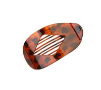 Flat Hair Clips for Women, Curved Design Duckbill Hair Clips for Lying, Driving - Matte Strong Hold Hair Claw Clips for Thin Thick Hair, Hair Accessories for Women and Girls (Red leopard print)