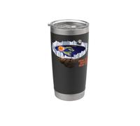 Flat le Earth with Ice Wall Real le Eyes Realize Real Mentiras Vaso térmico de acero inoxidable de doble pared