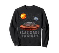 Flat Mars Society Funny Earth Universe Sci Fi Space Science Sudadera