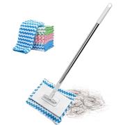 Flat Mop - Cleaning Mop, Dust Wiper for Household Apartment, Tile Scrubber with 360 Rotation, Living Room Care, Window Swab for Bedroom, Bathroom and Glass Maintenance