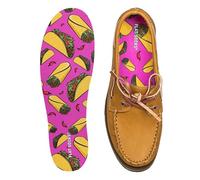 FLAT SOCKS Calcetines invisibles, forro para zapatos sin calcetines, sin deslizamiento, sin apestos, lavable para zapatos descalzos para hombres y mujeres, Taco 'Bout It, grande